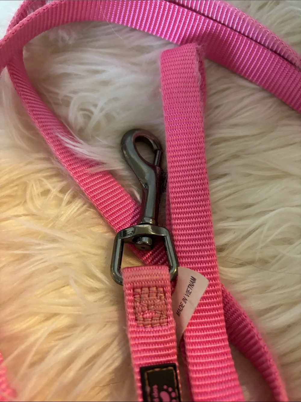 Top Paw 6’ Bright Pink Nylon Dog Leash with Metal Clip
